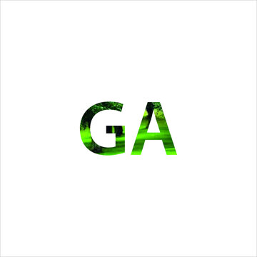 GA letter logo design, ga vector logo design,ga icon dwsign. 
