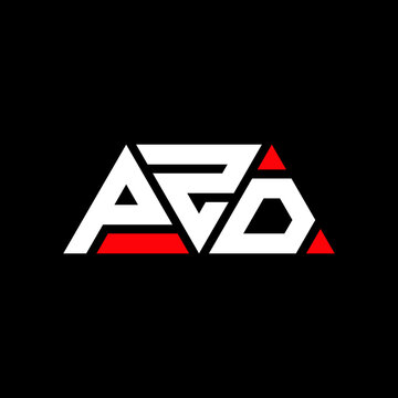 PZD triangle letter logo design with triangle shape. PZD triangle logo design monogram. PZD triangle vector logo template with red color. PZD triangular logo Simple, Elegant, and Luxurious Logo...
