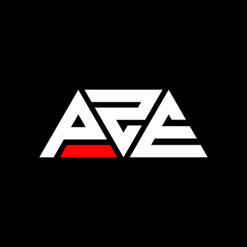 PZE triangle letter logo design with triangle shape. PZE triangle logo design monogram. PZE triangle vector logo template with red color. PZE triangular logo Simple, Elegant, and Luxurious Logo...