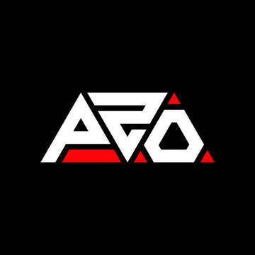 PZO triangle letter logo design with triangle shape. PZO triangle logo design monogram. PZO triangle vector logo template with red color. PZO triangular logo Simple, Elegant, and Luxurious Logo...