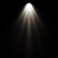 Spotlight Overlays. Spotlight isolated on black background. Stage spotlight. Show stage light effect, bright lighted concert scene for theater gallery disco club. realistic vivid spotlight overlays.