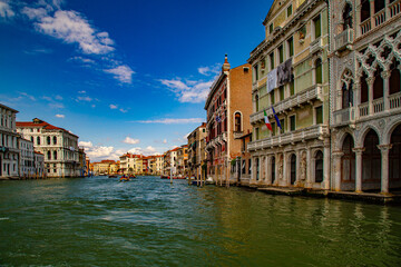 Fototapeta na wymiar Venice. Italy. Sunset. Palaces. Gondolas.