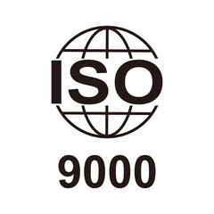 con standard quality symbol on black background .