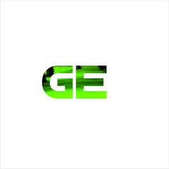 ge green logo design on white background, ge icon design.