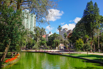 Fototapeta na wymiar Passeio Publico city park in Curitiba, Parana, Brazil