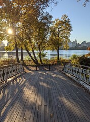 Obraz premium Central Park Reservoir Fall