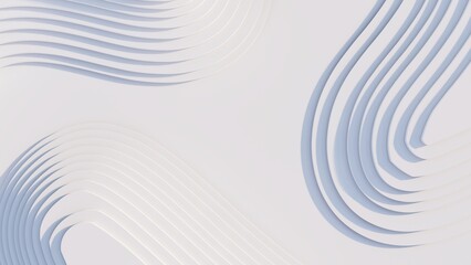 Fototapeta premium Abstract white background curved pattern in design 3d render