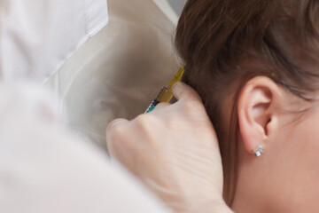 Plasma treatment, plasmolifting or PRP method point the introduction of the patient's own plasma...