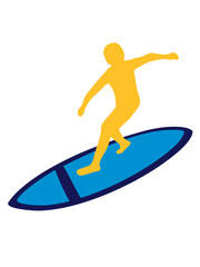 Surfer reitet Welle 
