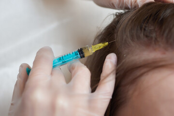 Plasma treatment, plasmolifting or PRP method point the introduction of the patient's own plasma...