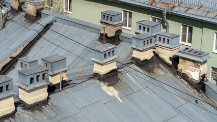 View over the rooftops city of St. Petersburg, Russia.