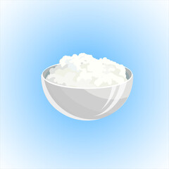 cottage cheese in a bowl