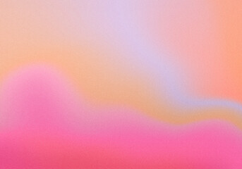 Blurred gradient background with grain texture. Pink and orange colors. - 503771286