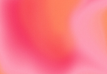 Blurred gradient background with grain texture. Pink and orange colors. - 503771289