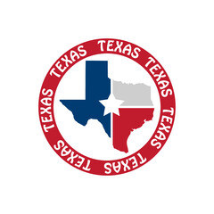 Obraz premium Texas map sign icon isolated on white background
