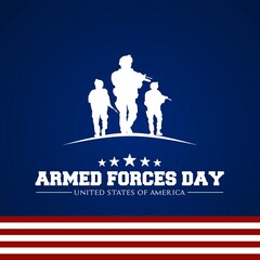 Armed forces day vector illustration. Suitable for Poster, Banners, background and greeting card. 
