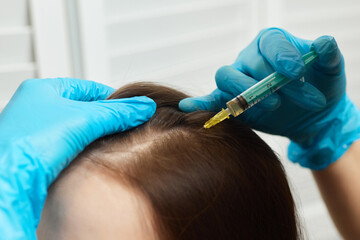 Plasma treatment, plasmolifting or PRP method point the introduction of the patient's own plasma...