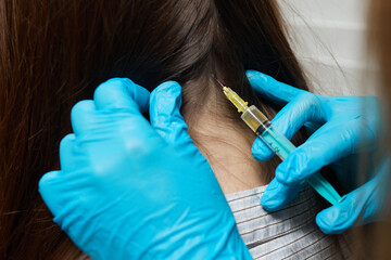 Plasma treatment, plasmolifting or PRP method point the introduction of the patient's own plasma...