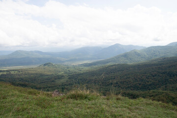 Fascinating, fantastic view of the mountains, valleys and rocks, travel in Russia