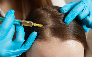 Plasma treatment, plasmolifting or PRP method point the introduction of the patient's own plasma...