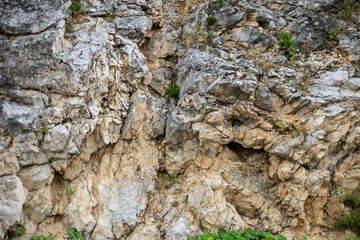 Photo of beautiful, bewitching, mountains and stones from a close distance, in spring, texture of stones, rocks close up