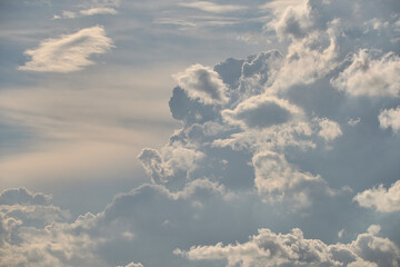 Fototapeta na wymiar Blue sky full of white clouds, storm day