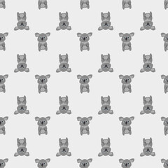 cute coala seamless vector pattern