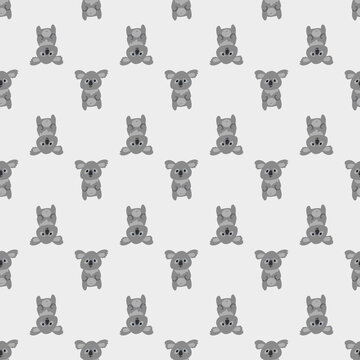 cute coala seamless vector pattern