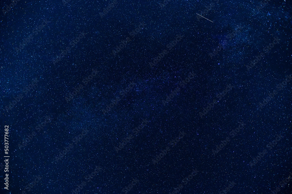 Wall mural stars on night blue starry sky. milky way, galaxies and universes on a dark deep background