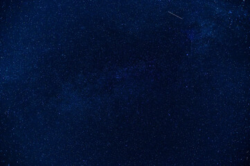 Fototapeta na wymiar Stars on night blue starry sky. Milky Way, galaxies and universes on a dark deep background