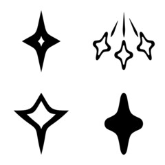 Rhombic_star3 Flat Icon Set Isolated On White Background