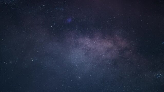 TImelapse of night sky with milky way