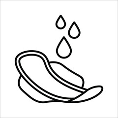 Sanitary napkin icon. Sanitary pad vector icon. Woman sanitary napkin. vector illustration on white background © Ainul
