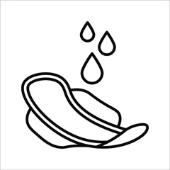 Foto op Canvas Sanitary napkin icon. Sanitary pad vector icon. Woman sanitary napkin. vector illustration on white background © Ainul