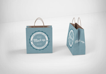 Fototapeta Craft Paper Shopping Square Bag Mock-Up obraz