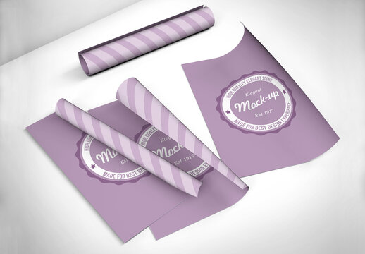 Poster Rolls Mock-Up Scene