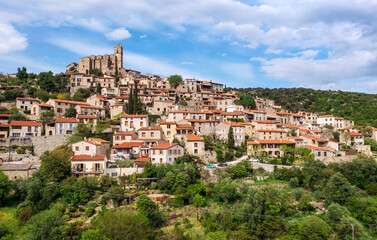 Fototapeta na wymiar Historical Eus town, Pyrenees, France