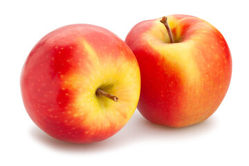 colorful apple path isolated on white