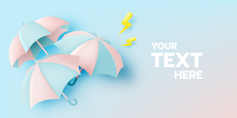Cute umbrella for monsoon season © pickbiz