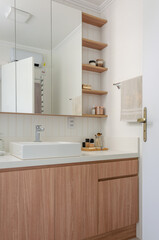 bathroom interior design in white tones