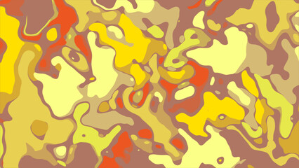 Fluid liquid vibrant of yellow red beige colors with smooth movement in the frame with copy space. Abstract background concept