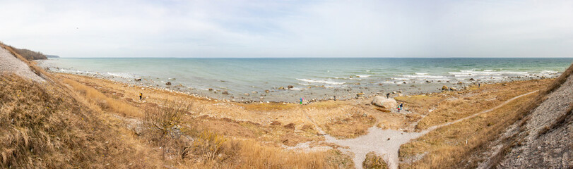 Coast around Siebenschneiderstein at the coast of Kap Arkona on Insel Rügen (island) in the state of Mecklenburg Western Pomerania (Mecklenburg Vorpommern) Germany