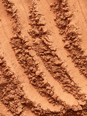 Ground Cinnamon texture background. Top view