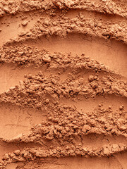 Ground Cinnamon texture background. Top view