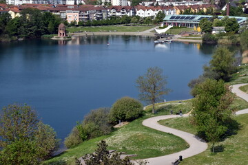 Blick auf den Seepark in Freiburg