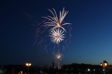 fireworks over the river