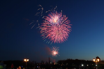 fireworks over the river