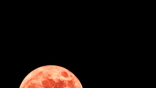 Eclipse. Super full Moon. Snow moon. Super full moon with dark background. Madrid, Spain, Europe. Horizontal Photography. 24. February. 2024. Moon. Supermoon. Conjunction. Venus. Saturn. Jupiter.
