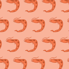 Seamless background shrimp vector sea food concept