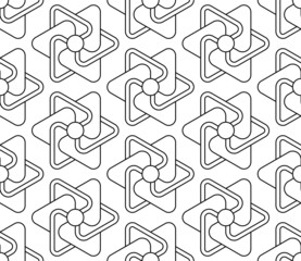 Black and white seamless illustrations. Coloring book, colouring page for children and adults. Decorative abstract linear vector pattern design. Thin line drawing. Easy to edit color and line weight